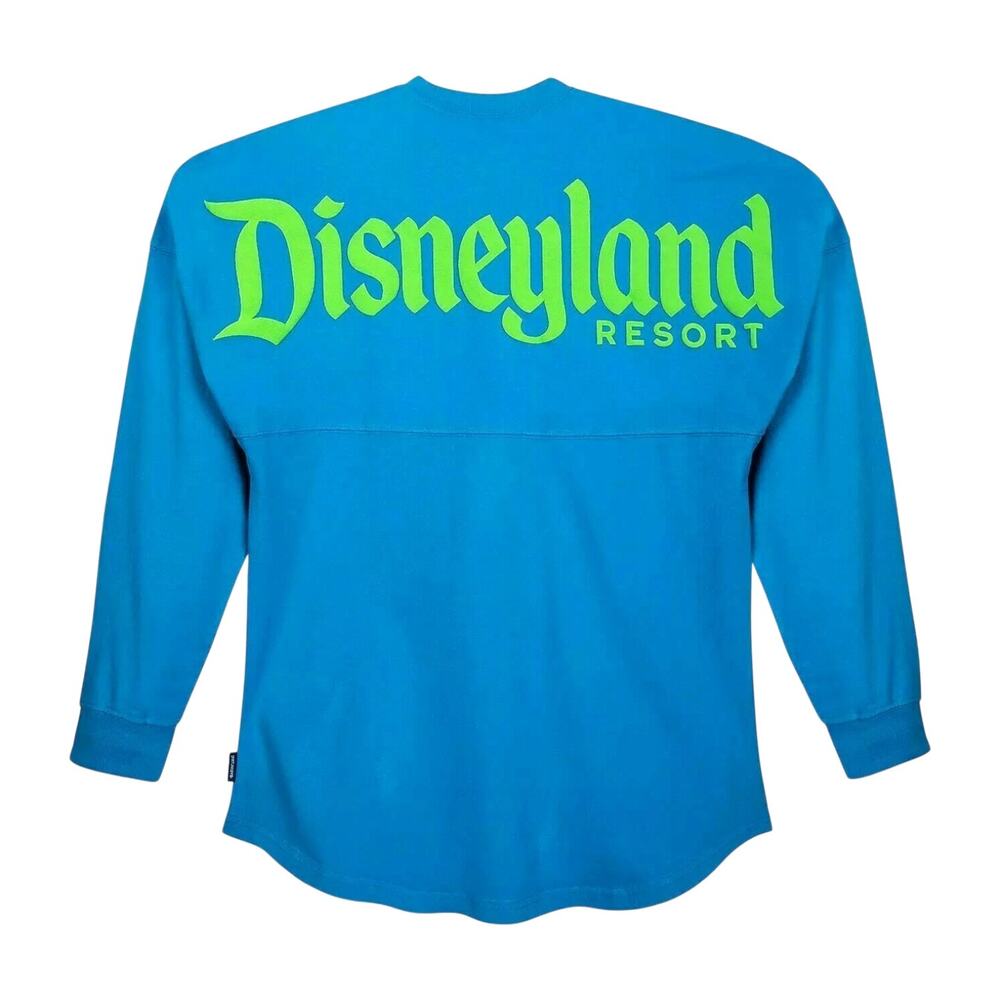 Disneyland Resort Spirit Jersey Small Teal Blue Green Neon Cotton Disney Kidcore